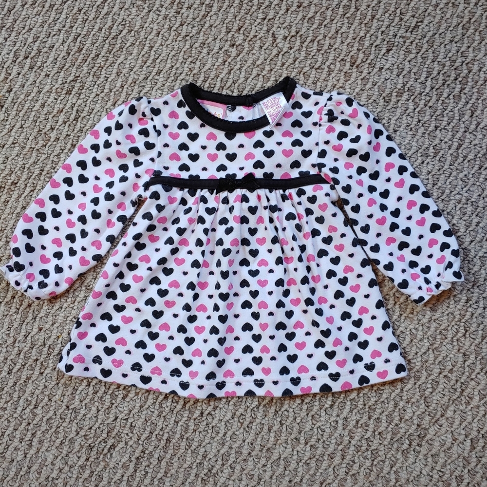🎀 Baby Girl Long Sleeve Heart Shirt